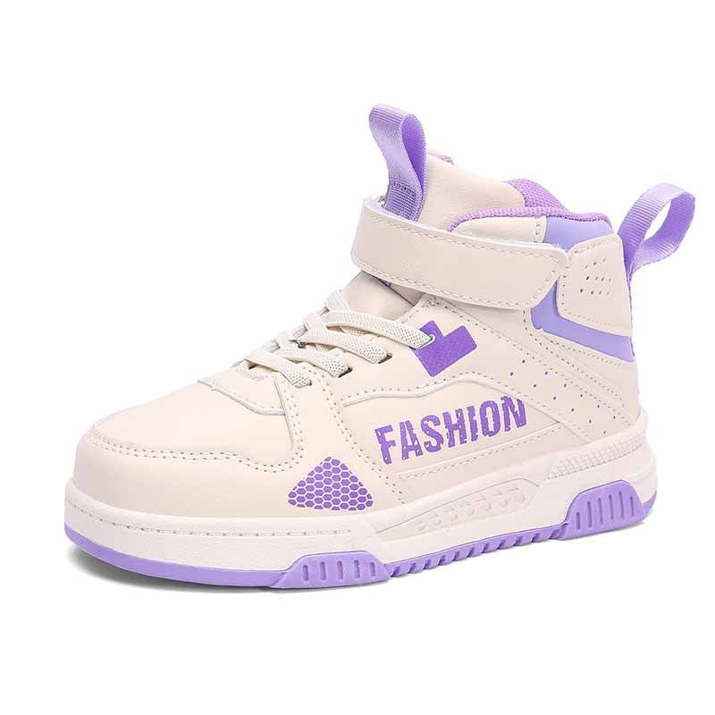 Mother&Kids Zapatillas de tabla para niños Zapatillas altas para niñas Zapatillas de baloncesto para niños_voghion.com