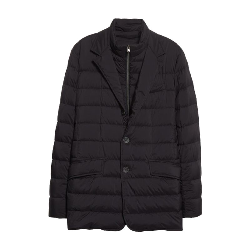 Men Jackets and Coats 2024 en Filled Two-way Zip Winter Jacket Men's Waterproof Down Blazer_voghion.com