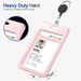 Macaron Color ID Card Holder Slide Card Push Card ABS Plastic Student Card Holder Work Card Holder_voghion.com