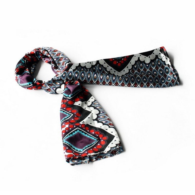 Blando Purple Tone Fantastic Multi-Patterns Chic Natural Soft Silky Scarf/Wrap/Shawl(Small)_voghion.com
