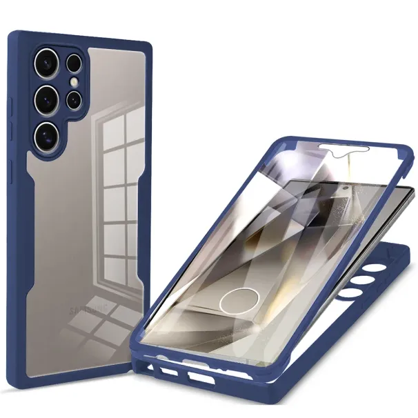 Etui do Samsung Galaxy S25 S24 S23 Ultra Plus A55 A35 A56 A36 4G 5G 360 w pełni odporne na wstrząsy silikonowe etui ochronne na ekran telefonu_voghion.com