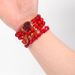 Gravel Round Bracelet Hand String Female Red Set Elastic Bead Adjustable_voghion.com