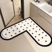 Große Badezimmer-Eckbodenmatte, Waschbecken, Trockenbereich, Tür, spezielle saugfähige Matte, L-förmig, rutschfest, 2025, neues Multi-Material_voghion.com