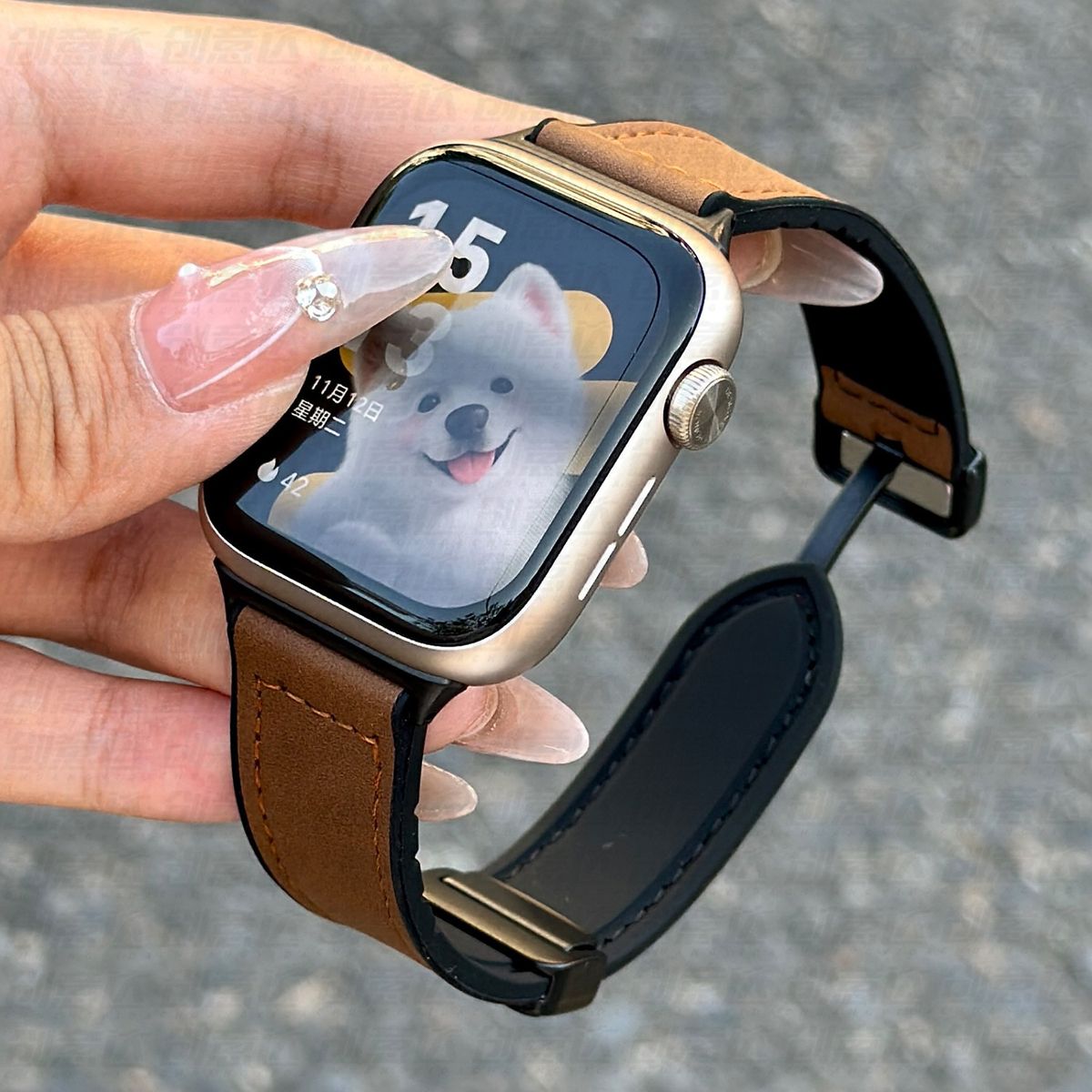 Prikladna silikonska narukvica za Honor 5, sklopiva magnetska usisna traka s uzorkom Crazy Horse, za pametne Honor Watch 4 satove za muškarce i..._voghion.com