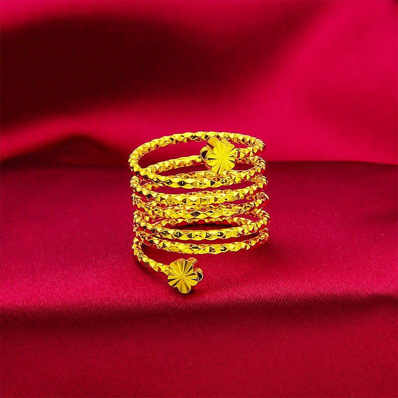 Vietnam gold frauen ring fünfzackigen stern Schmetterling Liebe ring mode gold ring_voghion.com