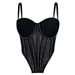 Women's Clothing Sexy Mesh Camisole Vest With Chest Pads Can Be Worn Outside The Diamond Fishbone Plastic Bra_voghion.com
