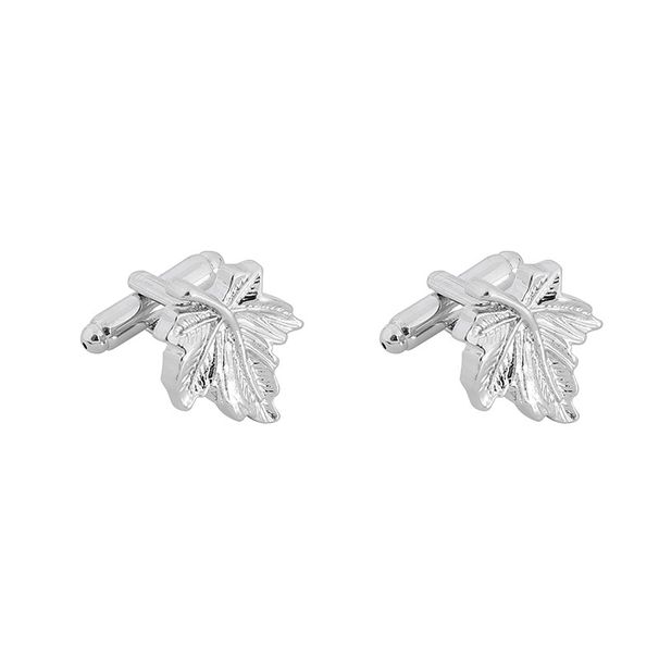 Neue goldene herbst blätter ahorn blatt anzug manschettenknöpfe modische Französisch herren hemd manschettenknopf_voghion.com