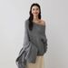 Minimalist Winter Soft Alpaca Wool Off-Shoulder Loose Knitted Sweater Fashion_voghion.com