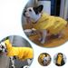 Impermeabile per cani con cappuccio, impermeabile ultraleggero e traspirante con strisce riflettenti per cani di taglia media e grande (6XL, giallo)_voghion.com