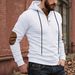 Felpa con cappuccio casual da uomo, nuova, semplice e alla moda, a maniche lunghe, sportiva_voghion.com
