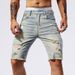 Herrenbekleidung Herren Five Point Denim Casual Short Ripped Slim Sommershorts_voghion.com