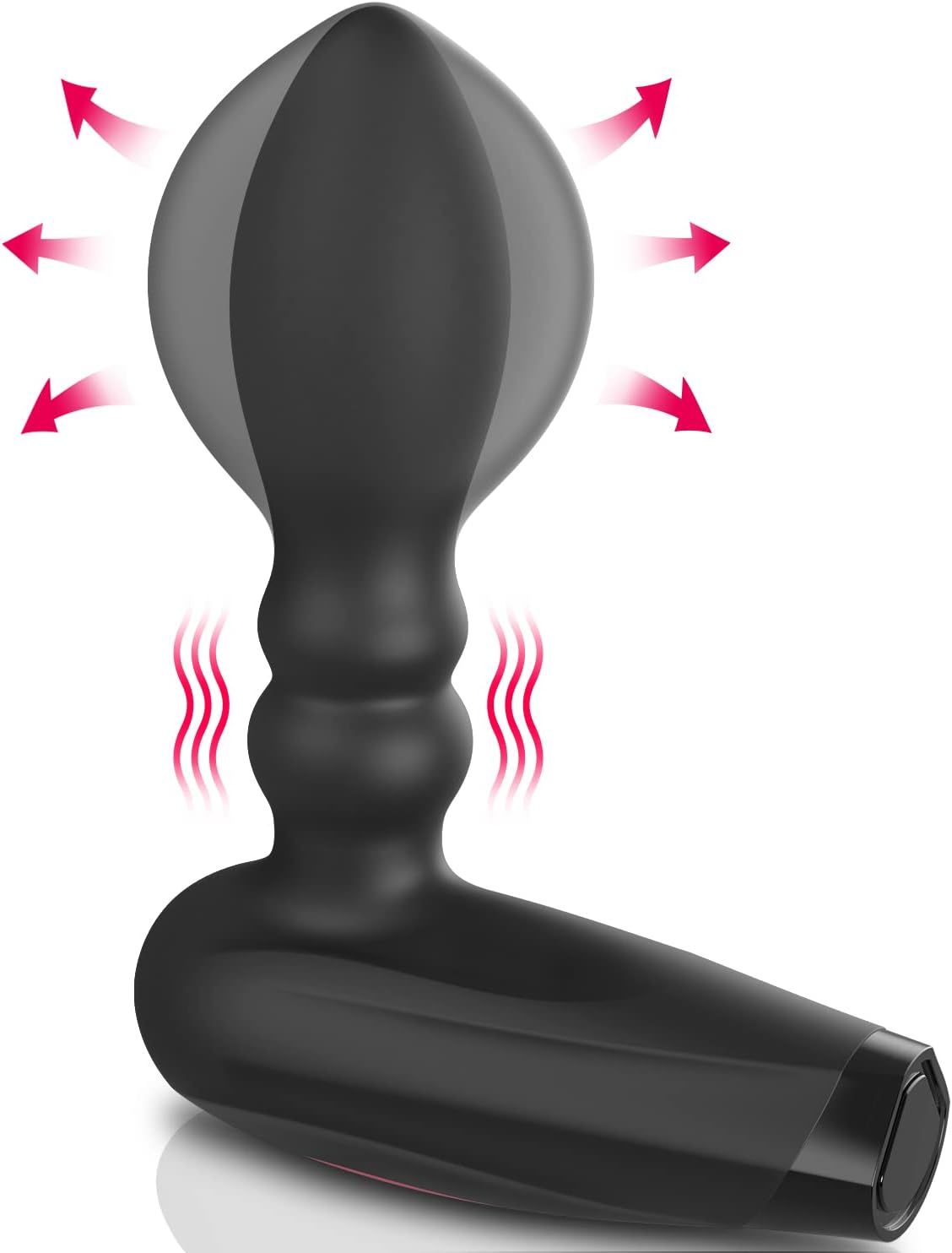 Automatischer aufblasbarer Analvibrator – BOMBEX Eric Prostatamassagegerät mit 10 Vibrations- und Expansionsmodi, wiederaufladbarer vibrierender Hintern aus Silikon_voghion.com