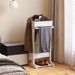 Valet con appendiabiti bianco organizer rack portaoggetti porta abiti portatile_voghion.com