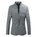 Nuovo abito da uomo alla moda Zhongshan con colletto alto slim fit multi-bottone, piccolo_voghion.com