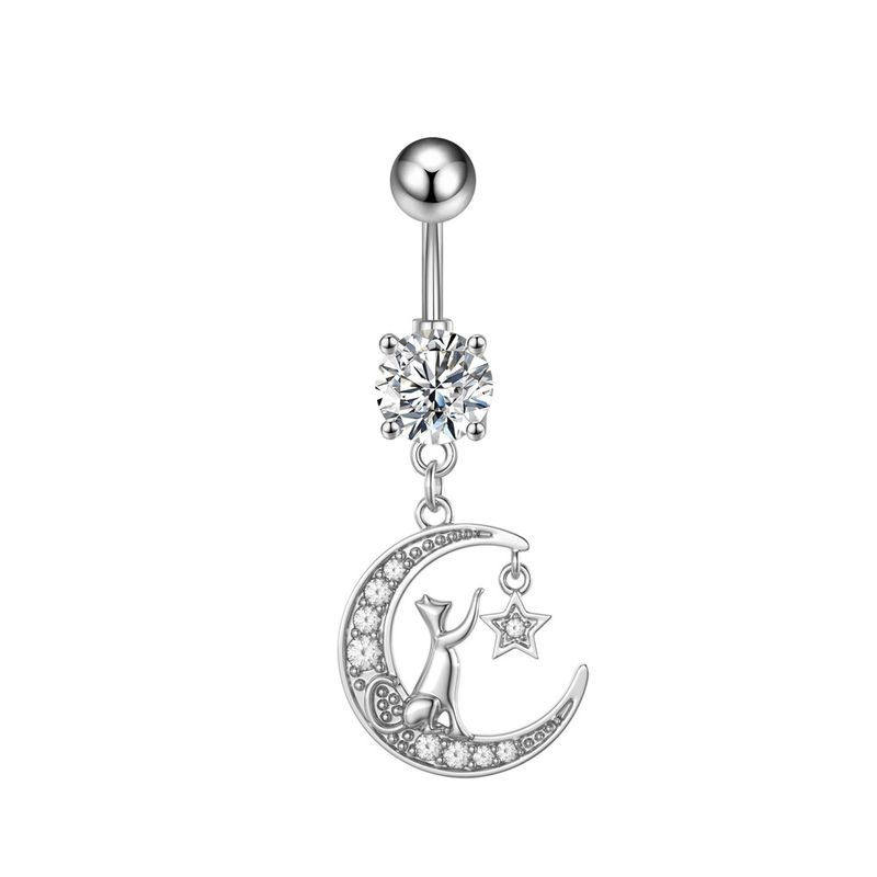 Women's Jewelry Zircon Belly Button Nail Oiled Belly Button Ring Piercing Jewelry_voghion.com