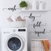 Wash dry fold repeat creative English N1345 custom living r  wall sticker_voghion.com