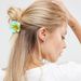 Cabbage Rose Małe spinki do włosów z tyłu głowy Half-Up Shark - galaretkowe akcesoria do włosów w kolorze kwiatowym na wakacje na plaży_voghion.com