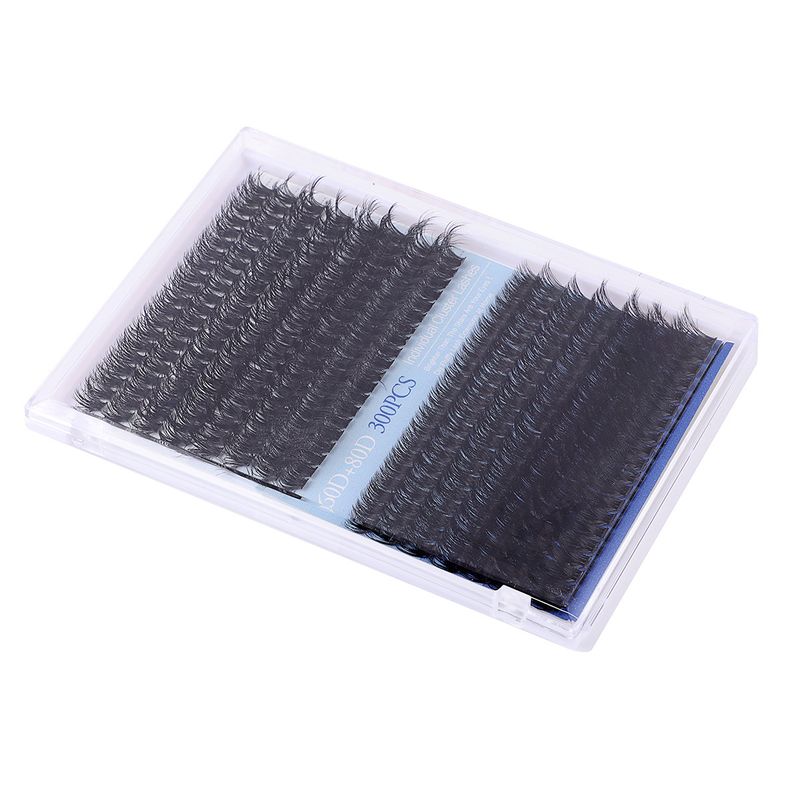 300 Cluster Single Cluster False Eyelashes Kit 80D 100D Dense D-Curl Segmented For Grafting_voghion.com