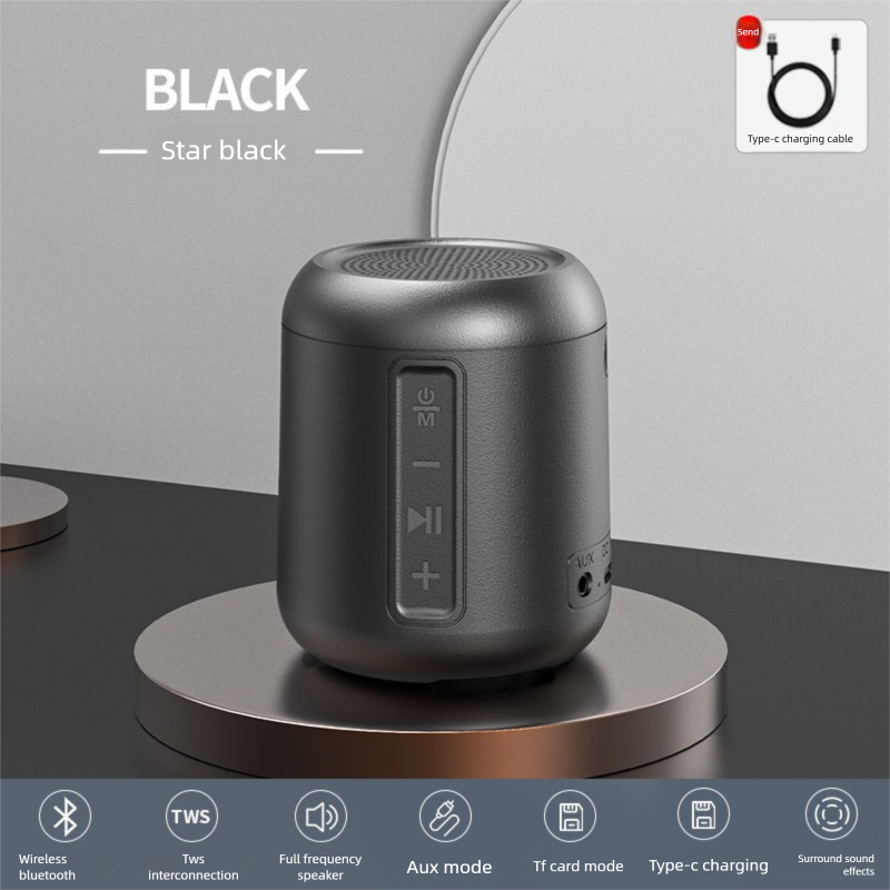 Bluetooth Volume Luid Geluid High Fidelity Subwoofer Betalingscollectie Kleine auto Mini desktopcomputer Luidspreker_voghion.com