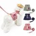 Guangying 1 Set Pet Leash Set Soft Comfortable Adjustable Alphabet Pet Puppy Dog Chest Strap Leash Set Pet Supplies_voghion.com