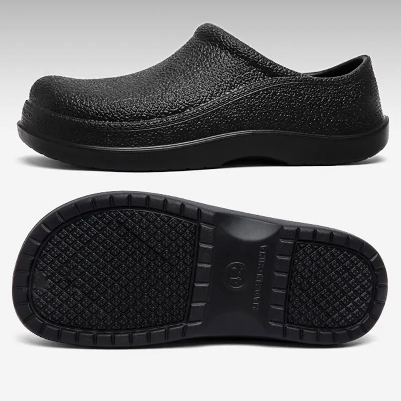 Chaussures de restaurant de service alimentaire pour hommes, chef antidérapant résistant à l'huile pour chaussures de travail de cuisine_voghion.com