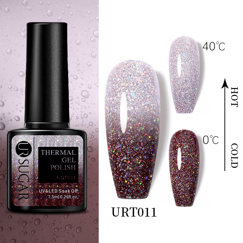 Colla per unghie, colore pieno, flacone di plastica da 7,5 ml, glitter, smalto per unghie con fototerapia, gradiente di temperatura, colla per unghie_voghion.com