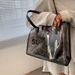 Borsa a tracolla per donna con grande capacità, nuova versione estiva trasparente sotto le ascelle coreana borsa a tracolla versatile, borsa alla moda_voghion.com