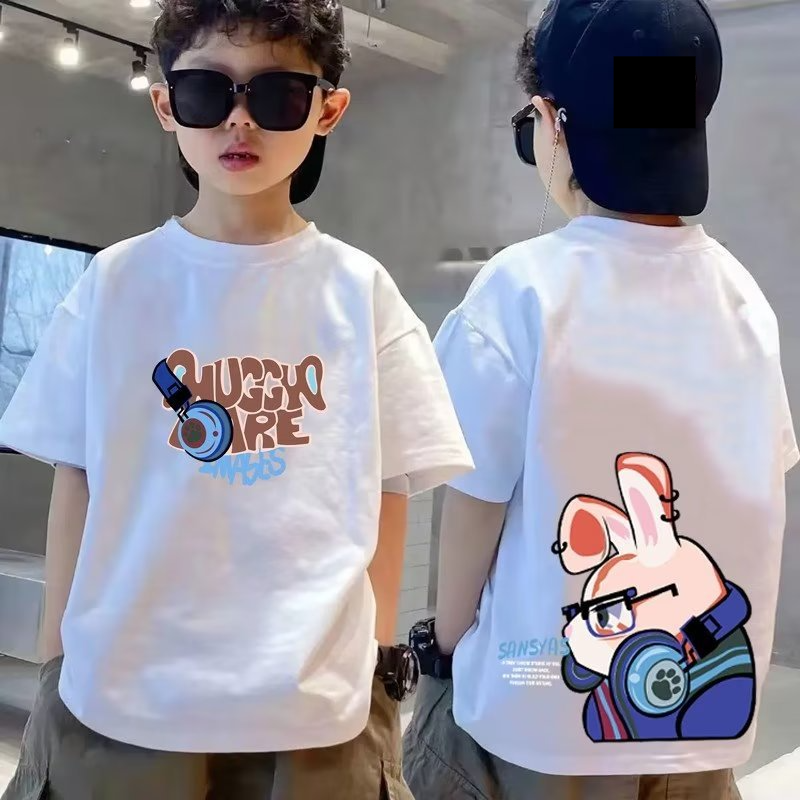 Mother & Kids children's clothing short-sleeved T-shirts for boys 2024 summer new children's breathable children's tops trendy_voghion.com