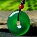 Ice-grade Agate Emerald Green Peace Pendant, Jade Agate Pendant, Jade Necklace, Main For Health And Peace._voghion.com
