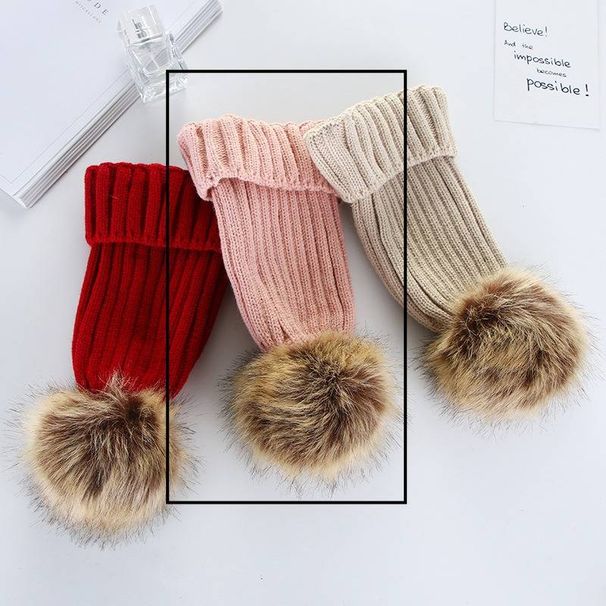 Berretto invernale in maglia con pompon in pelliccia sintetica – Design a coste piegate, caldo ed elegante, cappello unisex in morbida lana per il freddo_voghion.com