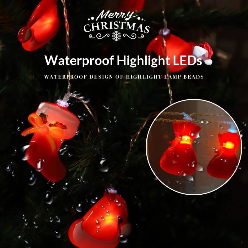 Batteriebetriebene LED-Lichterkette für Weihnachten – Lichterkette mit Weihnachtsmannmotiv aus Kupferdraht für festliche Dekoration im Innen- und Außenbereich_voghion.com