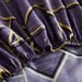 Purple And Gold Honeycomb Geometric Mattress Cover Polyester 3D Printed Bedspread_voghion.com