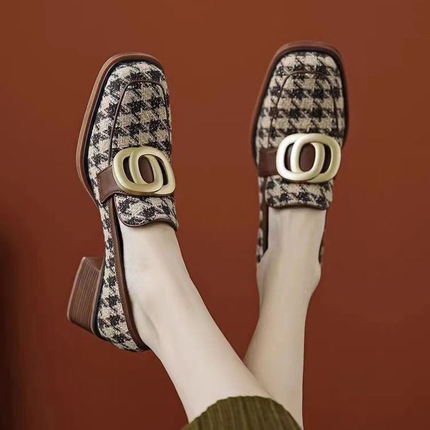 Englisches kleines Leder für Frauen Tausend Vogelgitter, ein Nischenmädchen in der Frühlings-Herbstsaison, neue Stile mit faulen_voghion.com