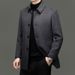 Double Sided Cashmere Coat For Men, Middle Aged Dad, Thickened Woolen Coat With Detachable Down Lining_voghion.com