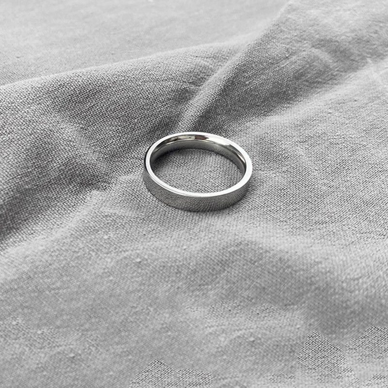 for Men And Women, Niche Design, Ins Style, Minimalist Titanium Steel Plain Band, Index Finger Tail Ring, Couple Rings_voghion.com