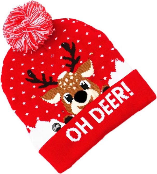 2024 Ny Jacquard LED ull høst/vinter varm strikket julelue_voghion.com