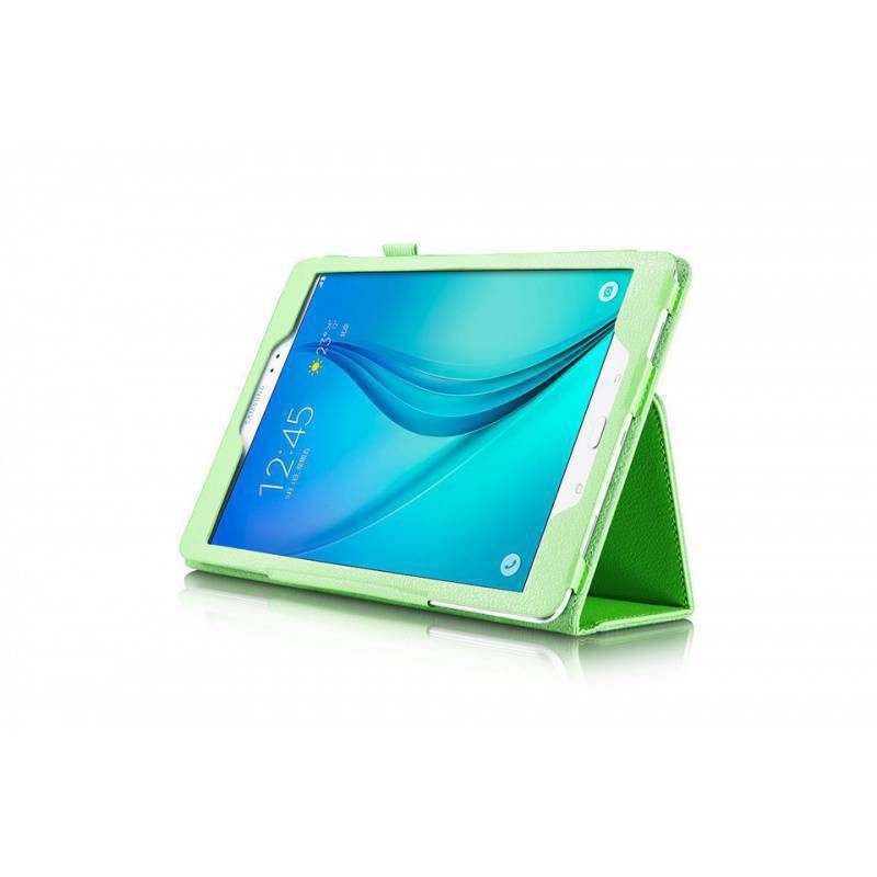 For Samsung Tab A 9.7 Flat Protective Cover T550/T555C Leather Cover Litchi Pattern Two-fold Bracket P550_voghion.com