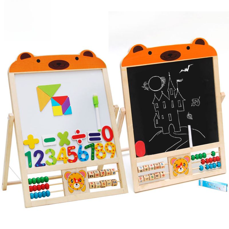 Young Dele Doppelseitiges Mal-Magnetbrett für Kinder - Holzdesign_voghion.com