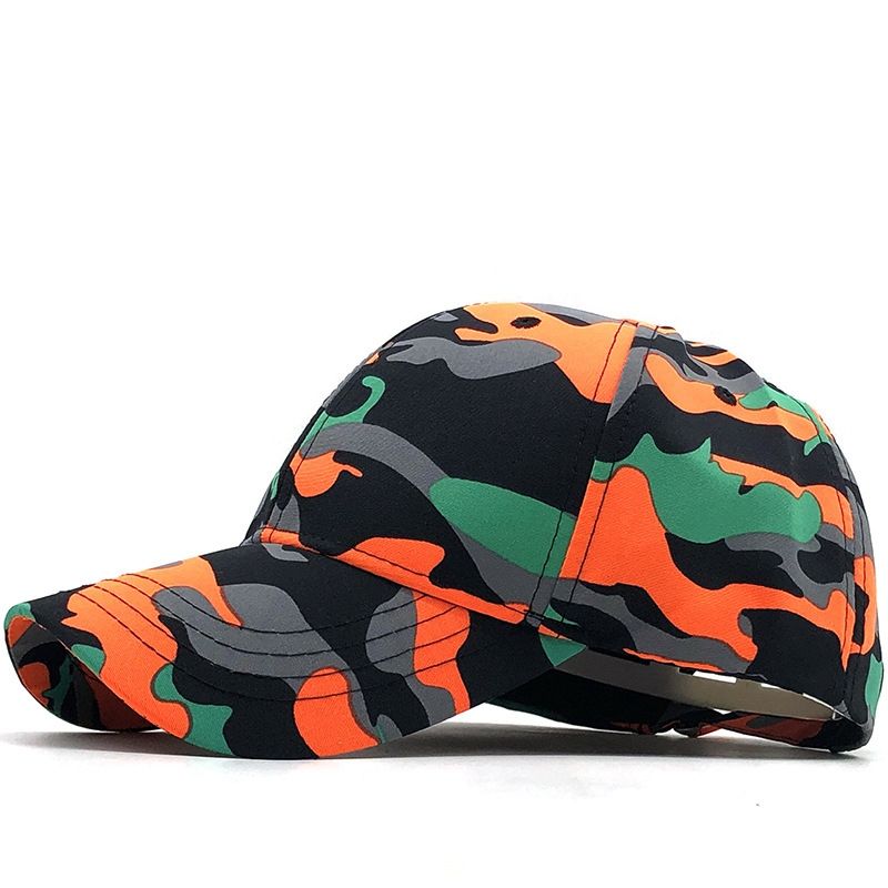 Camouflage Adjustable Sun Protection Men Baseball Cap Unisex Printing Spring Summer Snapback Dad Hat_voghion.com
