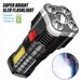Torcia LED ad alta potenza 5 LED, faretto da campeggio ricaricabile con luce laterale, 3 modalità di illuminazione per avventure in campeggio all'aperto_voghion.com