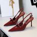 Women's Shoes Pointed Toe High Heels With Stiletto Heels, Bow, Open Back, And Strappy Design – Sexy Women's Shoes._voghion.com