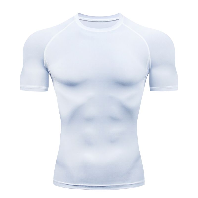 Männer Lauf Kompression T-shirt Kurzarm Sport Tees Gym Fitness Sweatshirt Männlichen Jogging Trainingsanzug Homme Athletisch Shirt Tops_voghion.com
