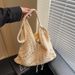 Borsa a tracolla versatile in paglia intrecciata, grande capacità, per le donne, nuova estate 2025, per le vacanze in spiaggia_voghion.com