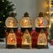 Snow Globe Water-Filled Cone Lantern - Vintage Christmas Night Light With Floating Snow Effect, Handheld Holiday Decor_voghion.com