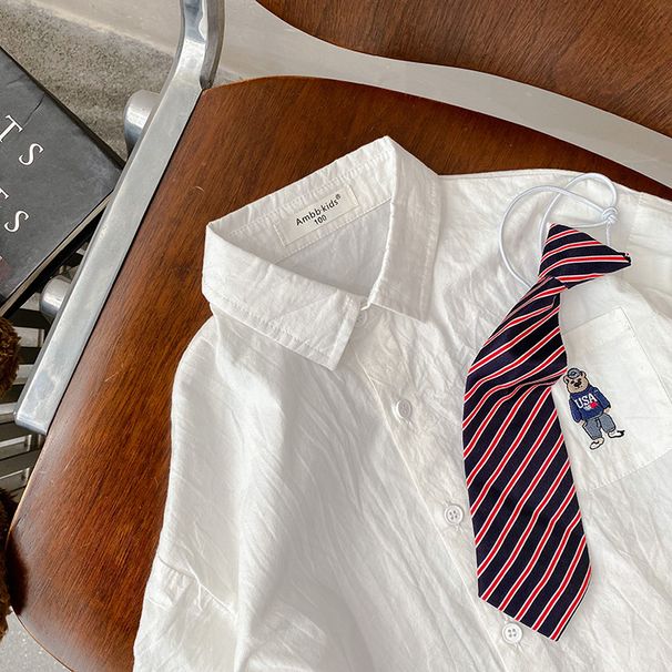 Stile college per bambini 2023 Primavera Nuovi ragazzi e ragazze Elegante pullover elastico a righe abito cravatta accessori_voghion.com