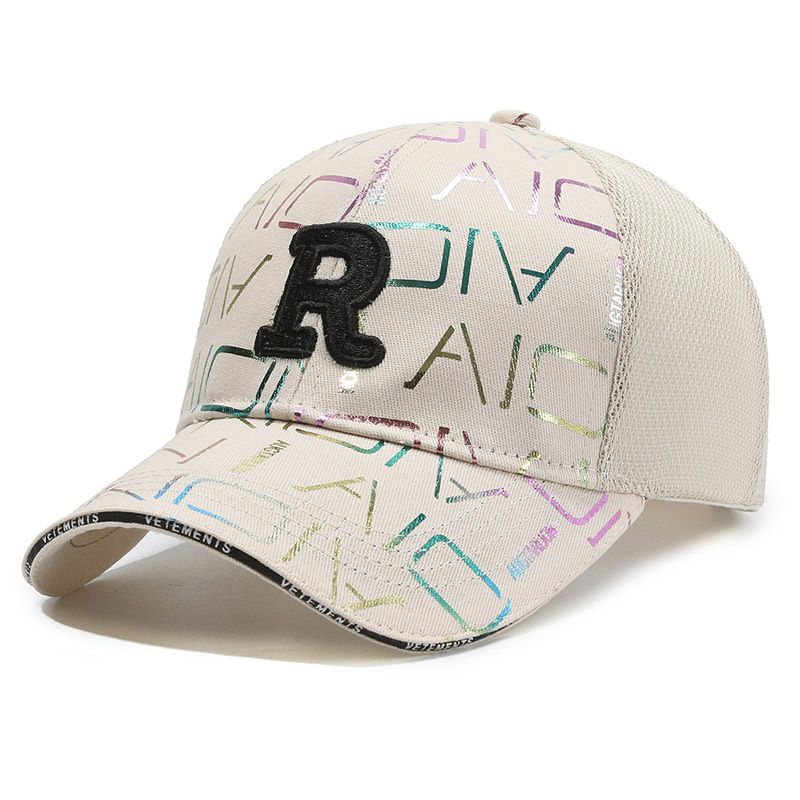 Casquette de Baseball en maille pour femmes, chapeau d'été décontracté avec lettre R brodée, casquette de camionneur pour femmes, chapeaux de papa_voghion.com