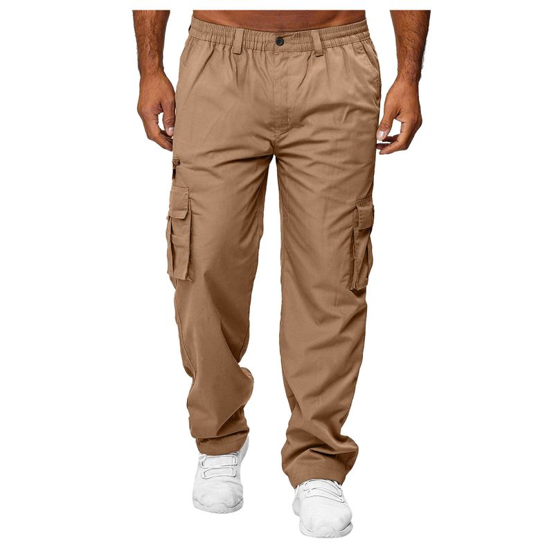 2023 Hot Selling Broeken Heren Casual Multi-pocket Losse Rechte Cargo Broeken Outdoor Broeken Fitness Broeken_voghion.com