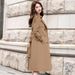 Women's Trench Coat Long Silky Drape Coat Long Over The Knee Coat_voghion.com