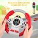 360° Rotating Kids Steering Wheel Toy With 2 Buttons & Realistic Sound Effects - Interactive Pretend Play Car Toy For Children Ages 4-6 (Red/Yellow,_voghion.com