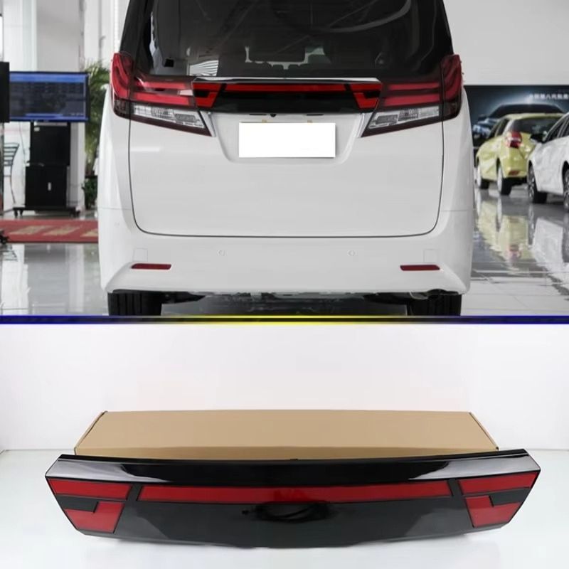 For 2015-2018 Toyota Alphard LED Through Taillight Modified Brake High Bright/Flowing Turn Signal/Daytime Running Lights Tail Lamp_voghion.com